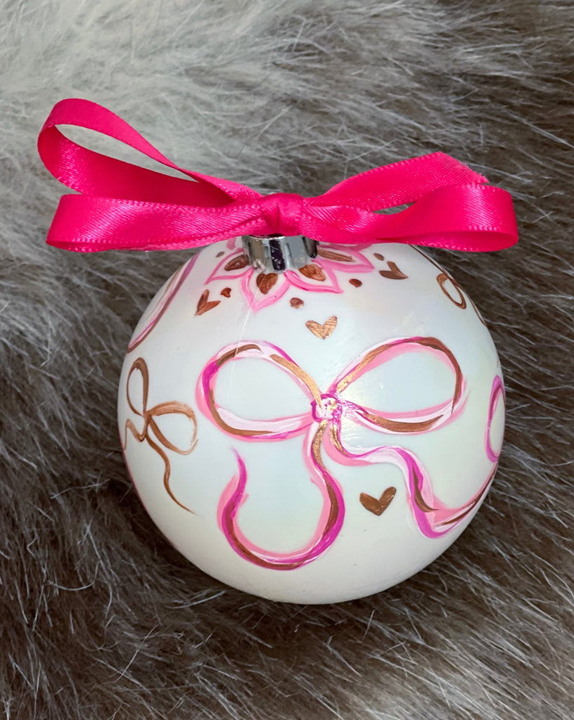 one-of-a-kind hand painted ornaments by Mer Rose Atelier