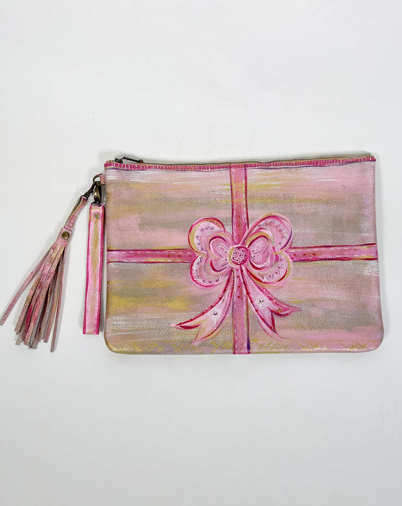 Paige handpainted, one-of-a-kind clutch by Mer Rose Atelier.