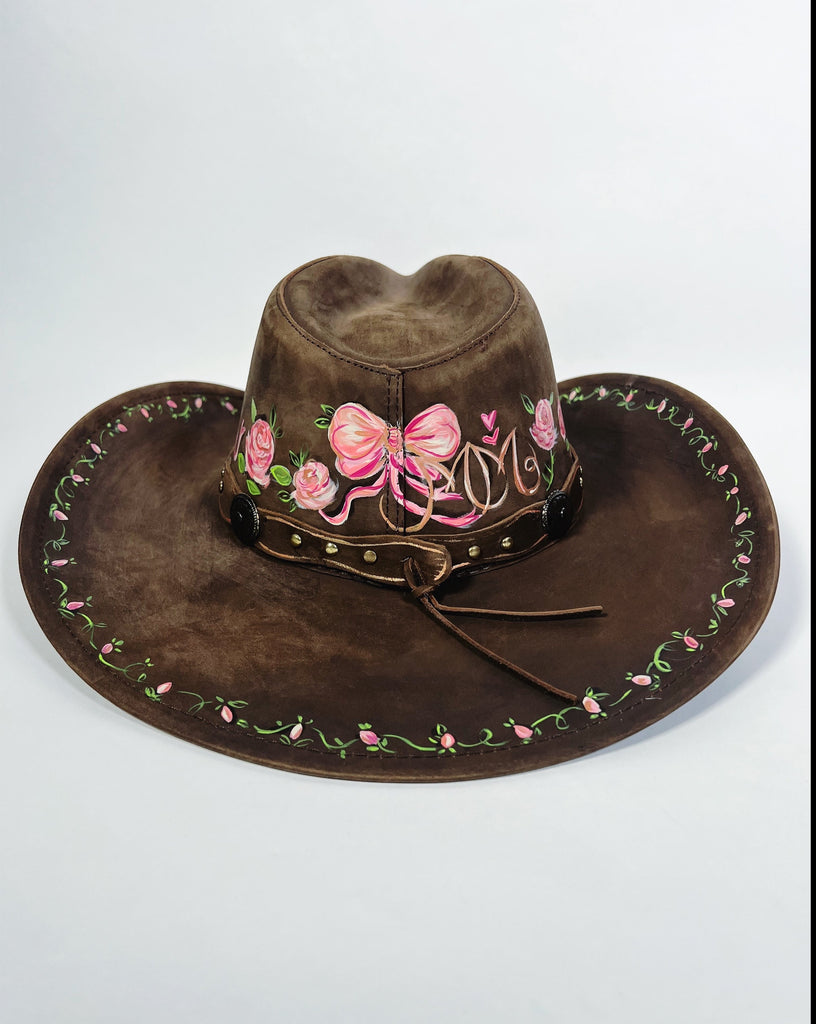 Custom painted, one-of-a-kind cowboy hat by Mer Rose Atelier /  Marla Meridith
