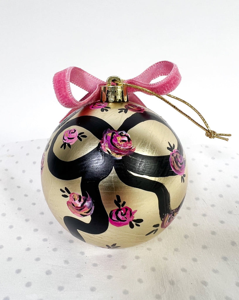 Beautiful hand painted, one-of-a-kind holiday ornaments by Mer Rose Atelier.