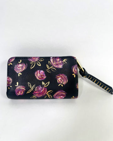 The Rose & Noir wallet is the perfect place to stash your cards, cash & change. Every time you use it feel elated with the pretty rose & golden pattern.