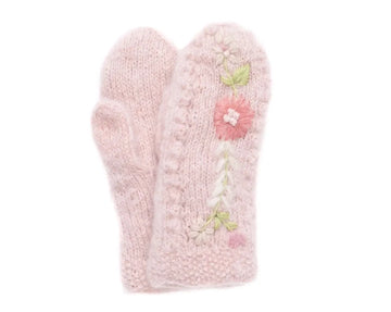 Hand knit Adeline mittens by French Knot on Mer Rose Atelier
