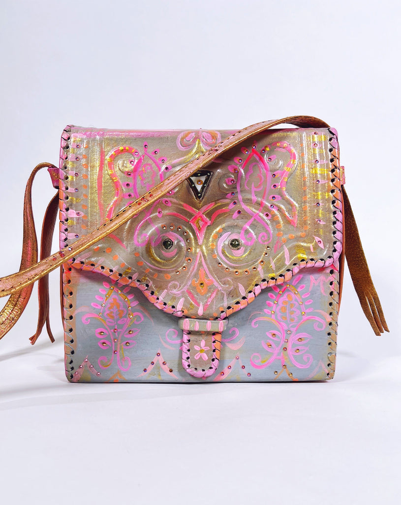 Elle Shoulder Strap upcycled leather handbag by Mer Rose Atelier